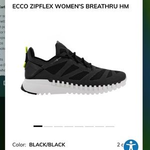 ECCO Zipflex Breathru womens athletic shoes. Like new. Black/black
